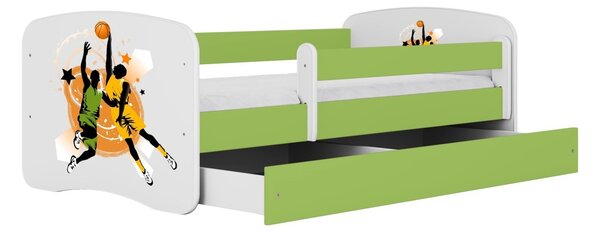 Kocot kids Dětská postel Babydreams basketball zelená, varianta 70x140, bez šuplíků, bez matrace