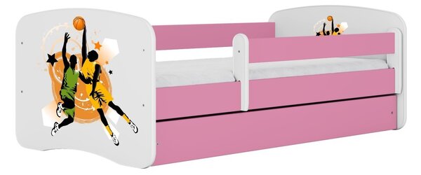Kocot kids Dětská postel Babydreams basketball růžová, varianta 70x140, bez šuplíků, bez matrace