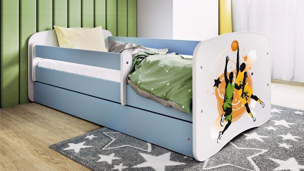Kocot kids Dětská postel Babydreams basketball modrá, varianta 70x140, bez šuplíků, bez matrace