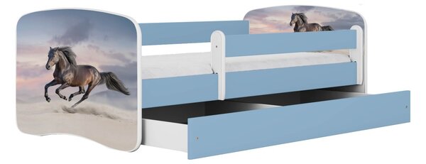 Kocot kids Dětská postel Babydreams běžící kůň modrá, varianta 70x140, bez šuplíků, bez matrace