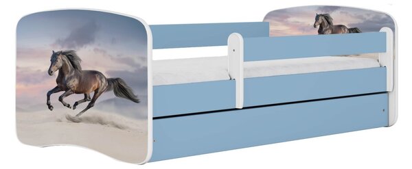 Kocot kids Dětská postel Babydreams běžící kůň modrá, varianta 70x140, bez šuplíků, bez matrace