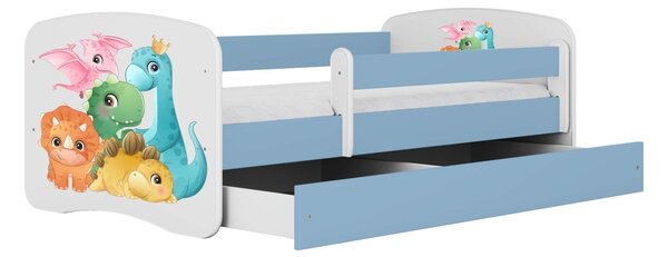 Kocot kids Dětská postel Babydreams dinosauři modrá, varianta 70x140, bez šuplíků, bez matrace