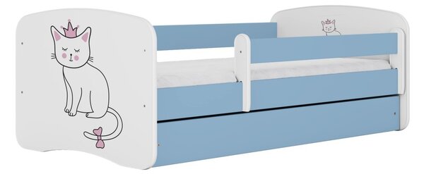 Kocot kids Dětská postel Babydreams kočka modrá, varianta 70x140, bez šuplíků, bez matrace