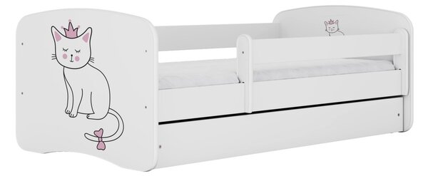 Kocot kids Dětská postel Babydreams kočka bílá, varianta 70x140, bez šuplíků, bez matrace