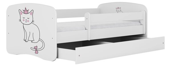 Kocot kids Dětská postel Babydreams kočka bílá, varianta 70x140, bez šuplíků, bez matrace