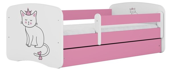 Kocot kids Dětská postel Babydreams kočka růžová, varianta 70x140, bez šuplíků, bez matrace