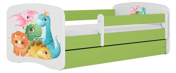 Kocot kids Dětská postel Babydreams dinosauři zelená, varianta 70x140, bez šuplíků, bez matrace