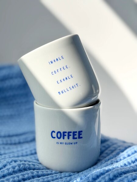 Goldscherben Porcelánový hrnek Inhale Coffee & Exhale Bullshit GSN102