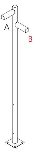 Artemide venkovní sloupkové svítidlo Walking Pole 2500 Architectural Outdoor