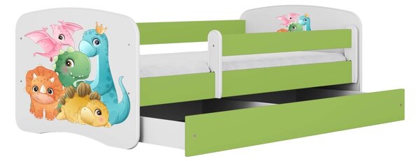 Kocot kids Dětská postel Babydreams dinosauři zelená, varianta 70x140, bez šuplíků, bez matrace