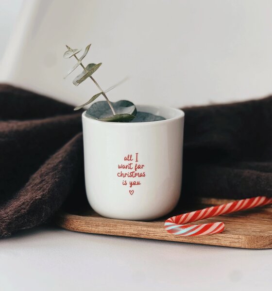 Goldscherben Porcelánový hrnek All I want for Christmas is You GSN104