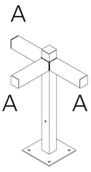 Artemide venkovní svítidlo Walking Pole 600 Architectural Outdoor 3x180° hlavic