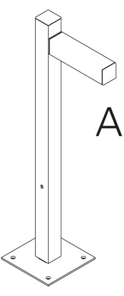 Artemide venkovní svítidlo Walking Pole 900 Architectural Outdoor 1 hlavice 90 cm