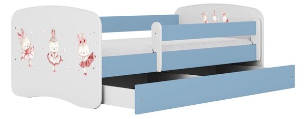 Kocot kids Dětská postel Babydreams králíčci modrá, varianta 70x140, bez šuplíků, bez matrace