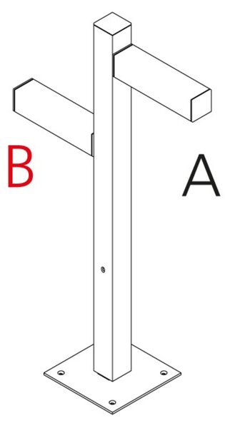 Artemide venkovní svítidlo Walking Pole 900 Architectural Outdoor, 2x180° hlavice
