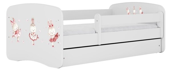 Kocot kids Dětská postel Babydreams králíčci bílá, varianta 70x140, bez šuplíků, bez matrace