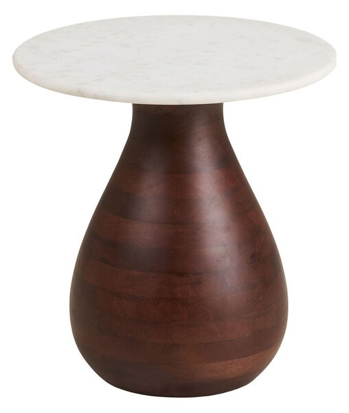Kulatý odkládací stolek s mramorovou deskou ø 40 cm Heide – House Nordic