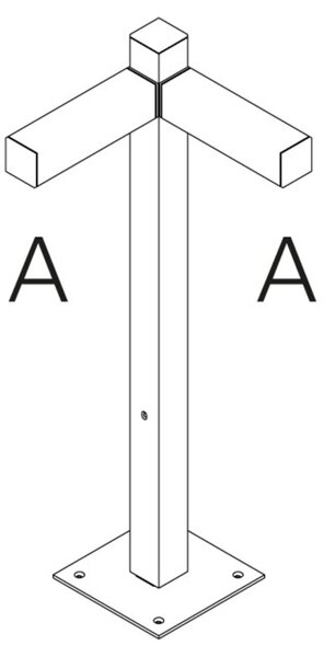 Artemide venkovní svítidlo Walking Pole 900 Architectural Outdoor, 2x90° hlavice