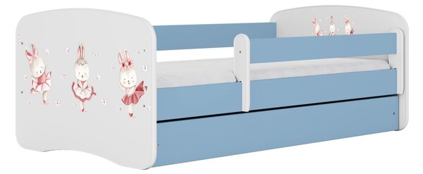 Kocot kids Dětská postel Babydreams králíčci modrá, varianta 70x140, bez šuplíků, bez matrace