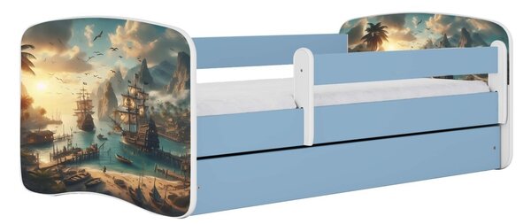 Kocot kids Dětská postel Babydreams loď modrá, varianta 70x140, bez šuplíků, bez matrace
