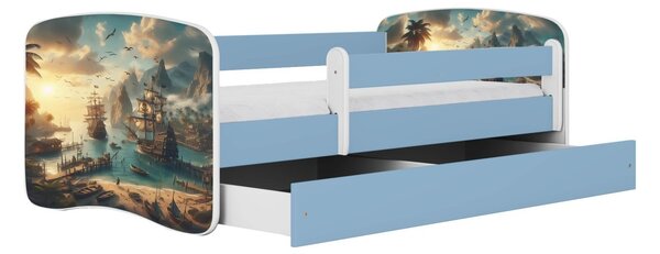 Kocot kids Dětská postel Babydreams loď modrá, varianta 70x140, bez šuplíků, bez matrace