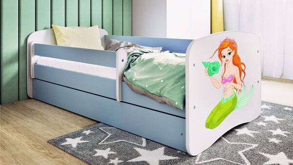 Kocot kids Dětská postel Babydreams mořská panna modrá, varianta 70x140, bez šuplíků, bez matrace
