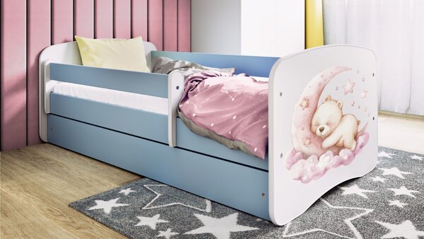 Kocot kids Dětská postel Babydreams medvídek modrá, varianta 70x140, bez šuplíků, bez matrace