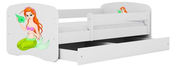 Kocot kids Dětská postel Babydreams mořská panna bílá, varianta 70x140, bez šuplíků, bez matrace