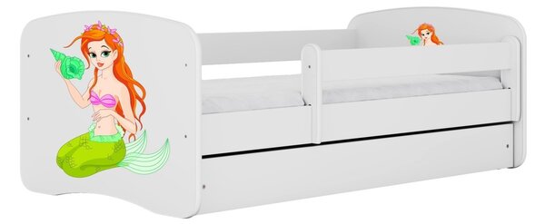 Kocot kids Dětská postel Babydreams mořská panna bílá, varianta 70x140, bez šuplíků, bez matrace