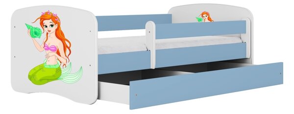 Kocot kids Dětská postel Babydreams mořská panna modrá, varianta 70x140, bez šuplíků, bez matrace