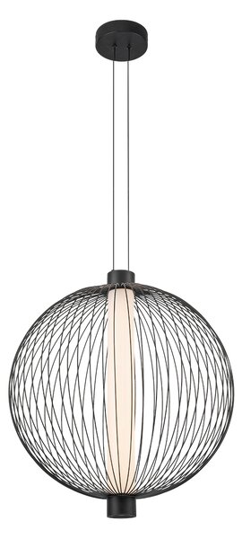 Závěsné svítidlo Kyoto, 1x černé drátěné stínítko, (fi 54cm), b