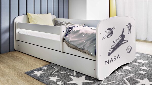 Kocot kids Dětská postel Babydreams Nasa bílá, varianta 70x140, bez šuplíků, bez matrace