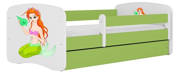 Kocot kids Dětská postel Babydreams mořská panna zelená, varianta 70x140, bez šuplíků, bez matrace