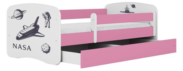 Kocot kids Dětská postel Babydreams Nasa růžová, varianta 70x140, bez šuplíků, bez matrace