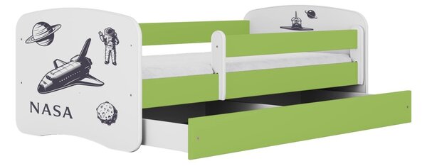 Kocot kids Dětská postel Babydreams Nasa zelená, varianta 70x140, bez šuplíků, bez matrace