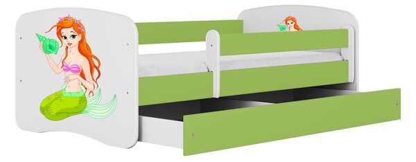 Kocot kids Dětská postel Babydreams mořská panna zelená, varianta 70x140, bez šuplíků, bez matrace