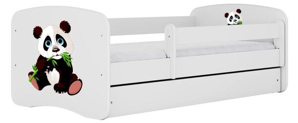 Kocot kids Dětská postel Babydreams panda bílá II, varianta 70x140, bez šuplíků, bez matrace