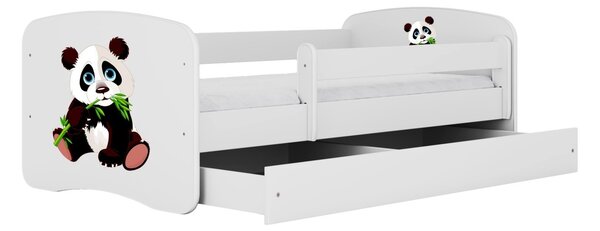 Kocot kids Dětská postel Babydreams panda bílá II, varianta 70x140, bez šuplíků, bez matrace