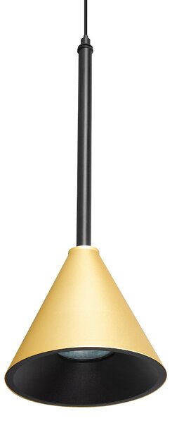Závěsné svítidlo Cone, 1x zlaté/černé kovové stínítko, b