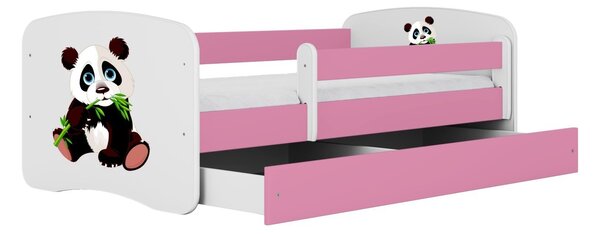 Kocot kids Dětská postel Babydreams panda růžová II, varianta 70x140, bez šuplíků, bez matrace