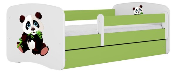 Kocot kids Dětská postel Babydreams panda zelená II, varianta 70x140, bez šuplíků, bez matrace
