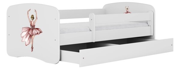 Kocot kids Dětská postel Babydreams tanečnice bílá, varianta 70x140, bez šuplíků, bez matrace