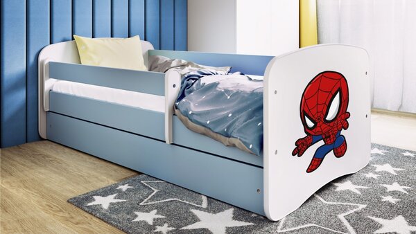 Kocot kids Dětská postel Babydreams Spiderman modrá, varianta 70x140, bez šuplíků, bez matrace
