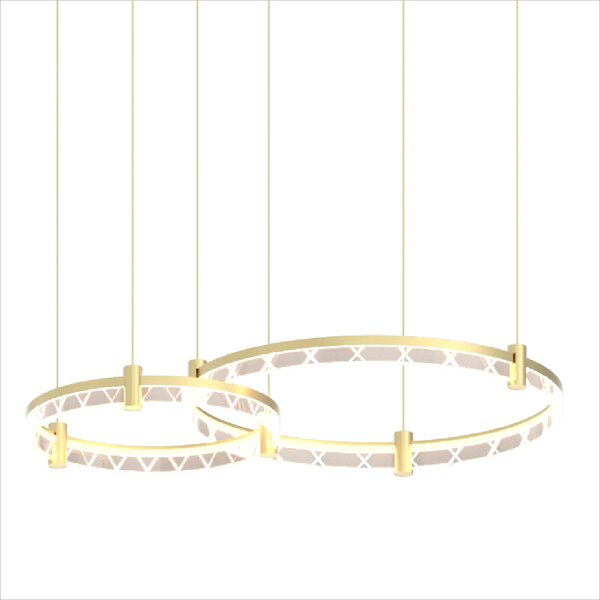 Závěsné LED svítidlo Elegance, 2x LED 72w, 4000k, g