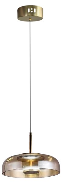 Závěsné svítidlo Vetro, 1x jantarové skleněné stínítko, g