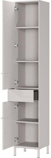 Krémová matná vysoká/úzká koupelnová skříňka 34x190 cm Laurino – Germania