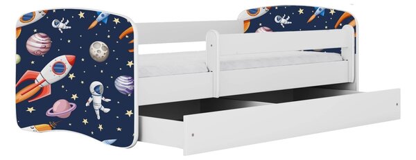 Kocot kids Dětská postel Babydreams vesmír bílá, varianta 70x140, bez šuplíků, bez matrace