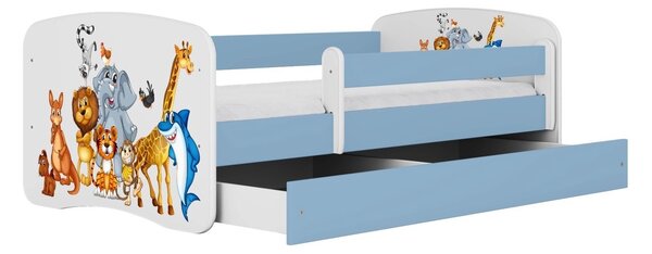 Kocot kids Dětská postel Babydreams zvířátka modrá, varianta 70x140, bez šuplíků, bez matrace
