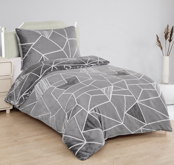 Mikroplyšové povlečení Element 200x140cm+90x70cm TiaHome
