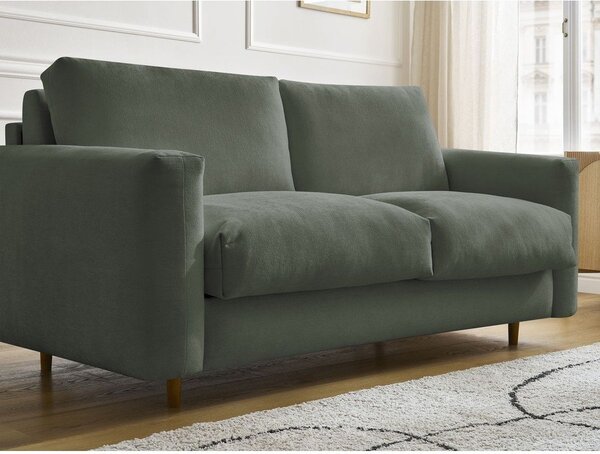 Zelená pohovka na každodenní spaní/rozkládací 220 cm Cocoone – Bobochic Paris